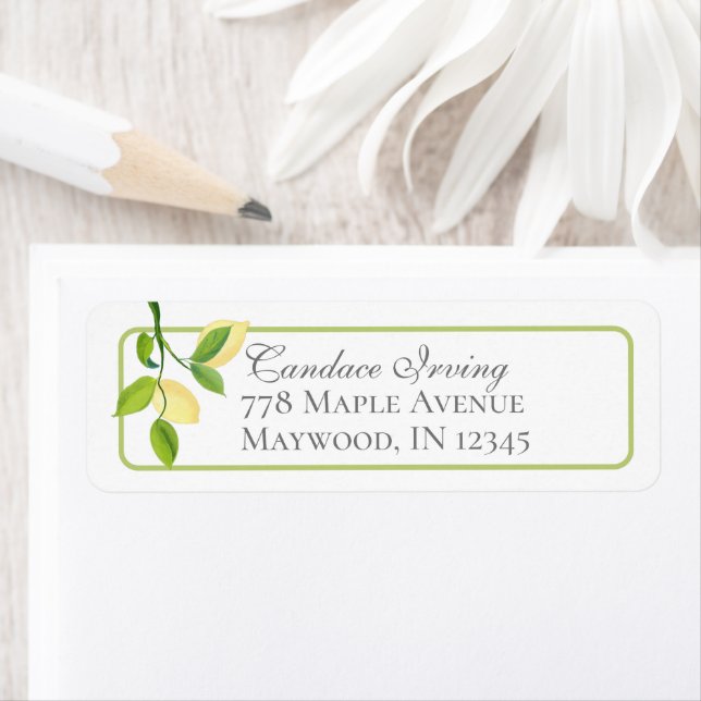 Elegant Lemons Return Address Label (Insitu)