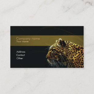 Elegant leopard business card