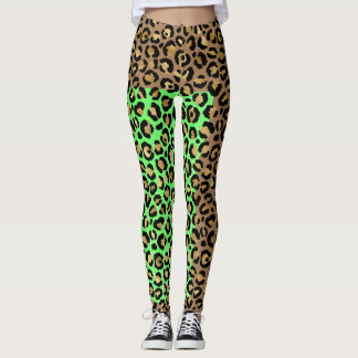 Élégant Léopard Noir Poster de animal Leggings