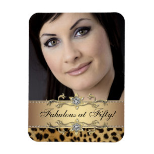 Elegant Leopard Photo Magnets