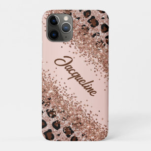 Elegant Leopard Print and Sparkly  iPhone 11 Pro Case