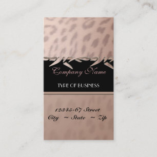 Elegant Leopard Print  Business Card Template