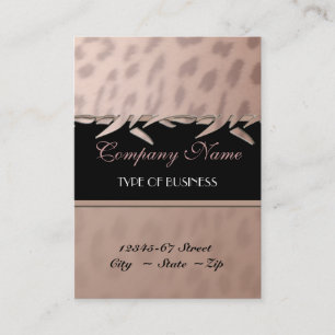 Elegant Leopard Print Business Card Template