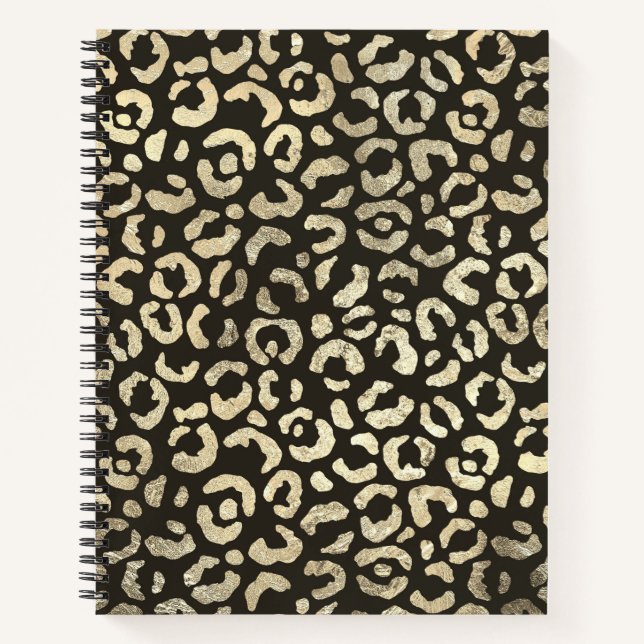 Elegant Leopard Print Notebook (Front)