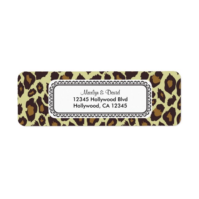 Elegant Leopard Return Address Label (Front)