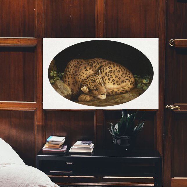 Elegant Leopard Vintage Classic Art Canvas Print (Creator Uploaded)