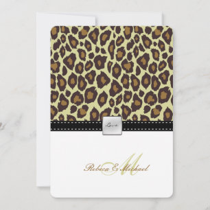 Elegant Leopard Wedding Invitation