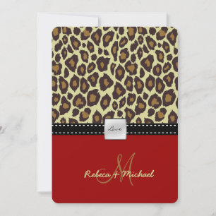 Elegant Leopard Wedding Invitation