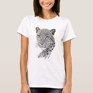 Elegant Leopard Women's T-Shirt – Artistic Feline