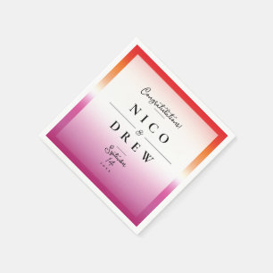 Elegant Lesbian Pride Wedding Napkin