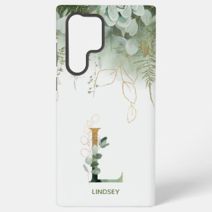 Elegant Letter L Fern & Eucalyptus Samsung Galaxy Case