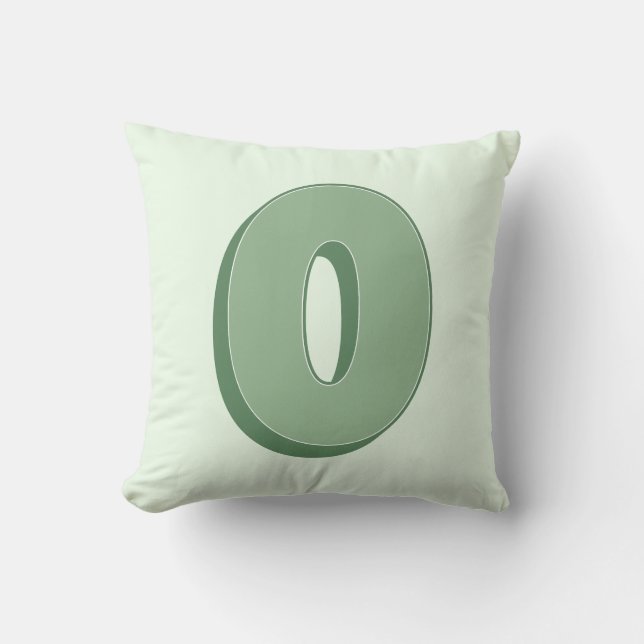 Elegant Letter O Monogram Personalized Initial Thr Throw Pillow (Front)
