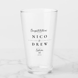 Elegant LGBTQ+ Progress Pride Wedding  Glass