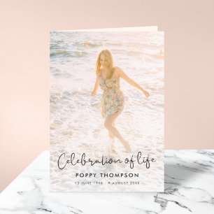 Elegant Life Celebration Order of Service Funeral Program