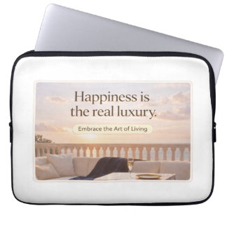 Elegant Lifestyle Quote Art Laptop Sleeve