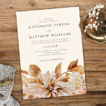 Elegant Light   Airy Autumn Watercolor Wedding Invitation<br><div class="desc">This gorgeous wedding invitation design features light & airy floral watercolor illustrations with elegant dark grey typography on a light neutral background. This timeless design is an excellent choice for many styles of events, from classic to rustic. Pair it with the coordinating reply card, thank you card, and day-of accessories....</div>