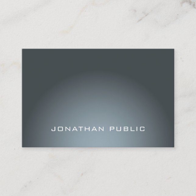 Elegant Light And Shadow Modern Design Luxe Plain Business Card (Front)