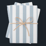 Elegant Light Blue and White Striped Pattern Wrapping Paper Sheet<br><div class="desc">Simple light blue stripes wrapping paper - perfect for weddings,  bridal showers,  and birthdays.</div>