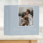 Elegant Light Blue Custom Photo Our Wedding Binder<br><div class="desc">Elegant Light Blue Custom Photo Our Wedding Album</div>