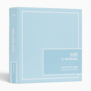 elegant light blue modern office-or-school binder