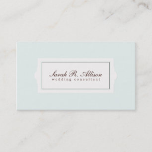 Elegant Light Blue  Professional Consultant Business Card