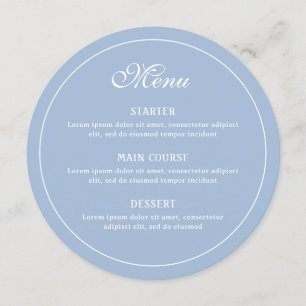 Elegant Light Blue Round Menu
