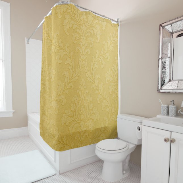 Elegant Light Gold Baroque Damask (In Situ)