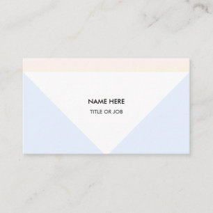 Elegant Light Gold Rose, Blue and White Business Card