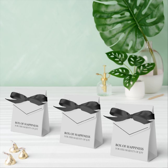 Elegant Light Gray Birthday Party Design Favor Box (Multiple)