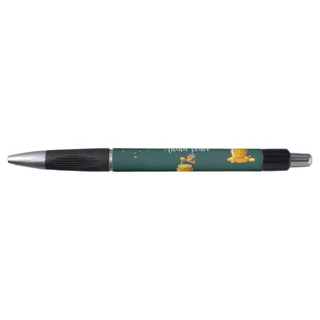 Elegant light green  personalize  Honeycomb Pen (Front)