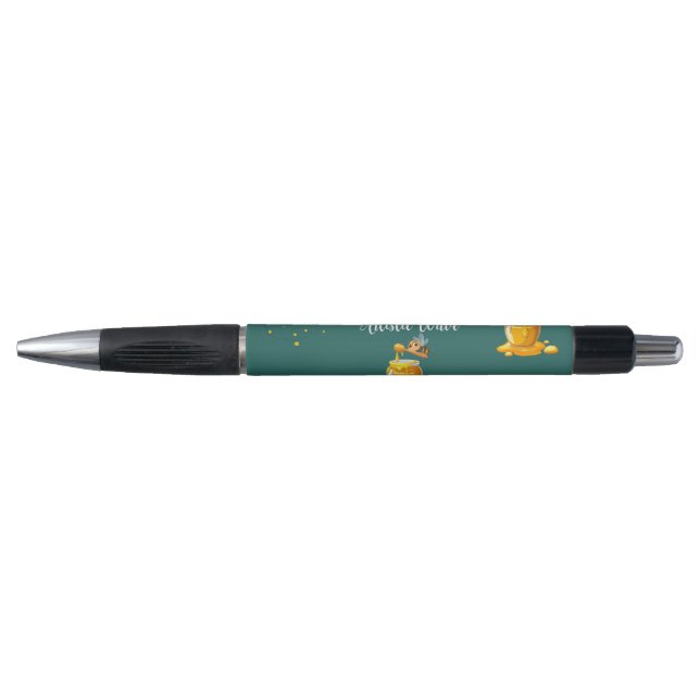 Elegant light green  personalize  Honeycomb Pen (Front)