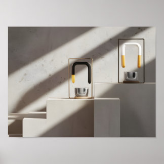 Elegant Light Grey Background Poster