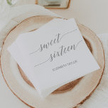 Elegant Light Grey Calligraphy Sweet Sixteen Napkin<br><div class="desc">This elegant light grey calligraphy sweet sixteen napkin is perfect for a simple birthday party. The neutral design features a minimalist card decorated with romantic and whimsical grey typography.

Personalize the napkins with the name of the birthday girl.</div>