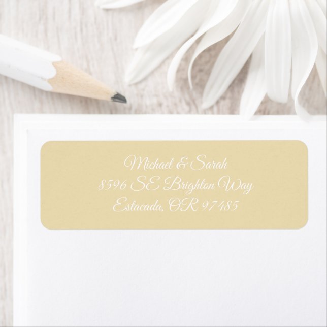 Elegant Light Honey Tan Return Address (Insitu)