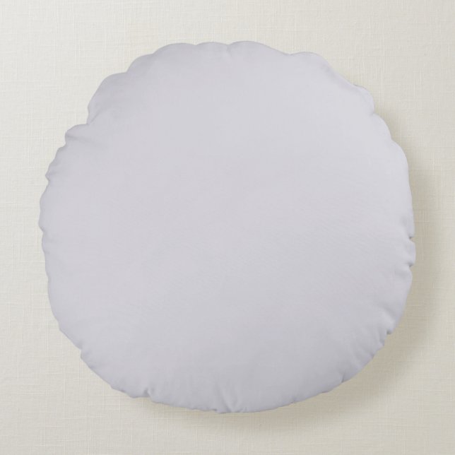 Elegant Light Lavender Solid Colour Round Pillow (Front)