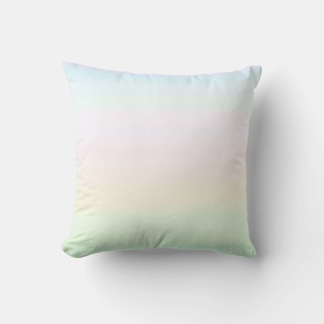 Elegant Light Pastel Colours Gradient Throw Pillow (Front)