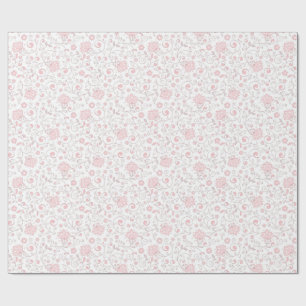 Elegant Light Pink Floral Pattern Wrapping Paper