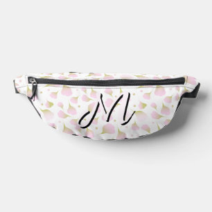 Elegant Light Powder Pink Monogram Pattern Fanny Pack