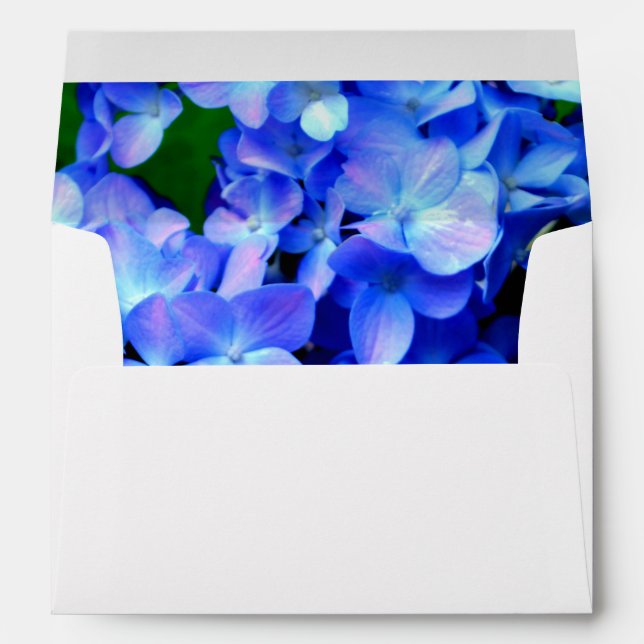 elegant light purple blue magenta floral hydrangea envelopes (Back (Bottom))