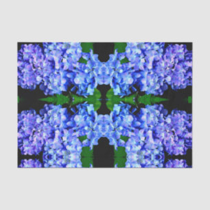 Elegant light purple blue magenta floral hydrangea tissue paper