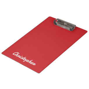 Elegant Light Red Minimalist Single Colour Clipboard