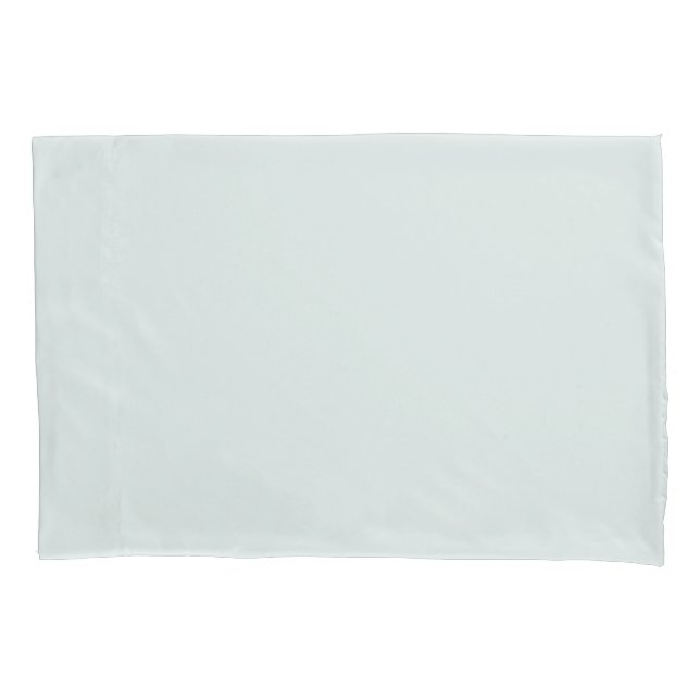 Elegant Light Teal Green Solid Colour Pillowcase (Front-Left)