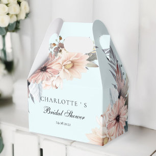 Elegant, Lightblue & Pastel Boho Bridal Shower  Favor Box