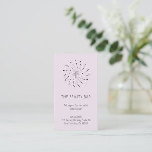 Elegant Lilac Abstract Flower Modern Business Card