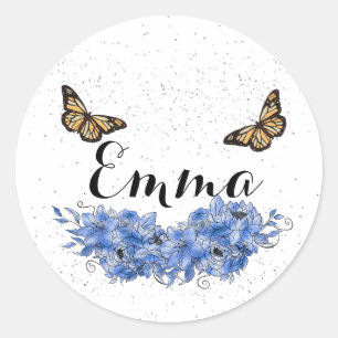Elegant Lilac Bouquet Classic Round Sticker
