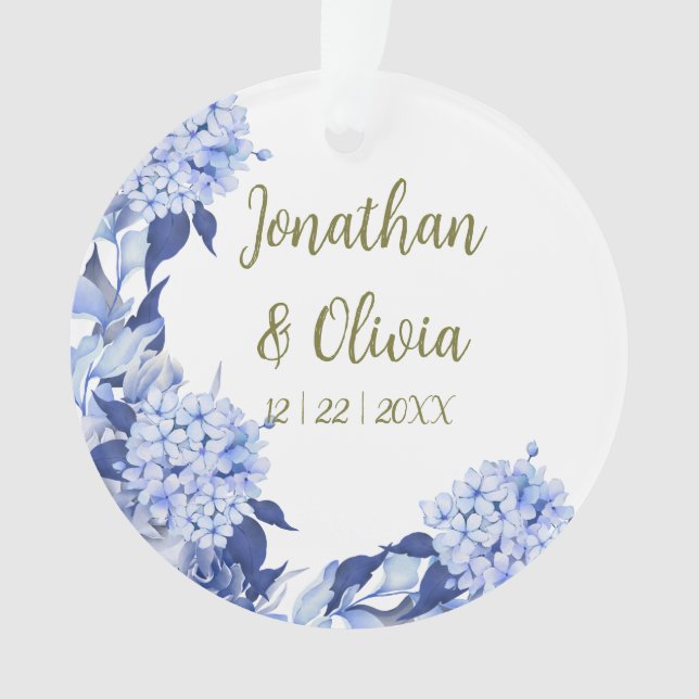Elegant Lilac Bouquet Ornament (Front)