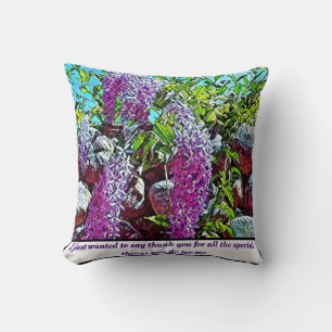 Elegant Lilac Bouquet Throw Pillow