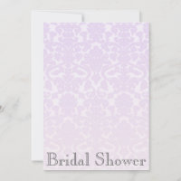 Elegant Lilac Damask Bridal Shower Invitation