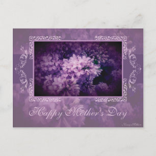Elegant Lilac Floral "Mother's Day" Postcard