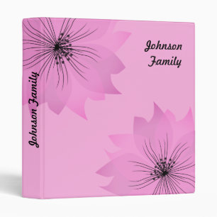 Elegant lilac flower 3 ring binder